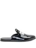 Givenchy patent leather logo-plaque slippers - Black