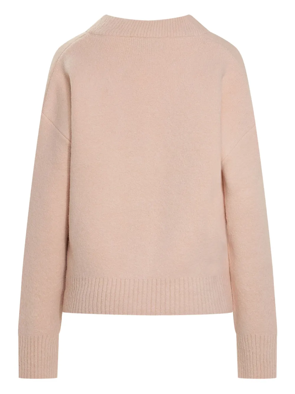 Ami Alexandre Mattiussi Heart-logo Button Cardigan In Pink
