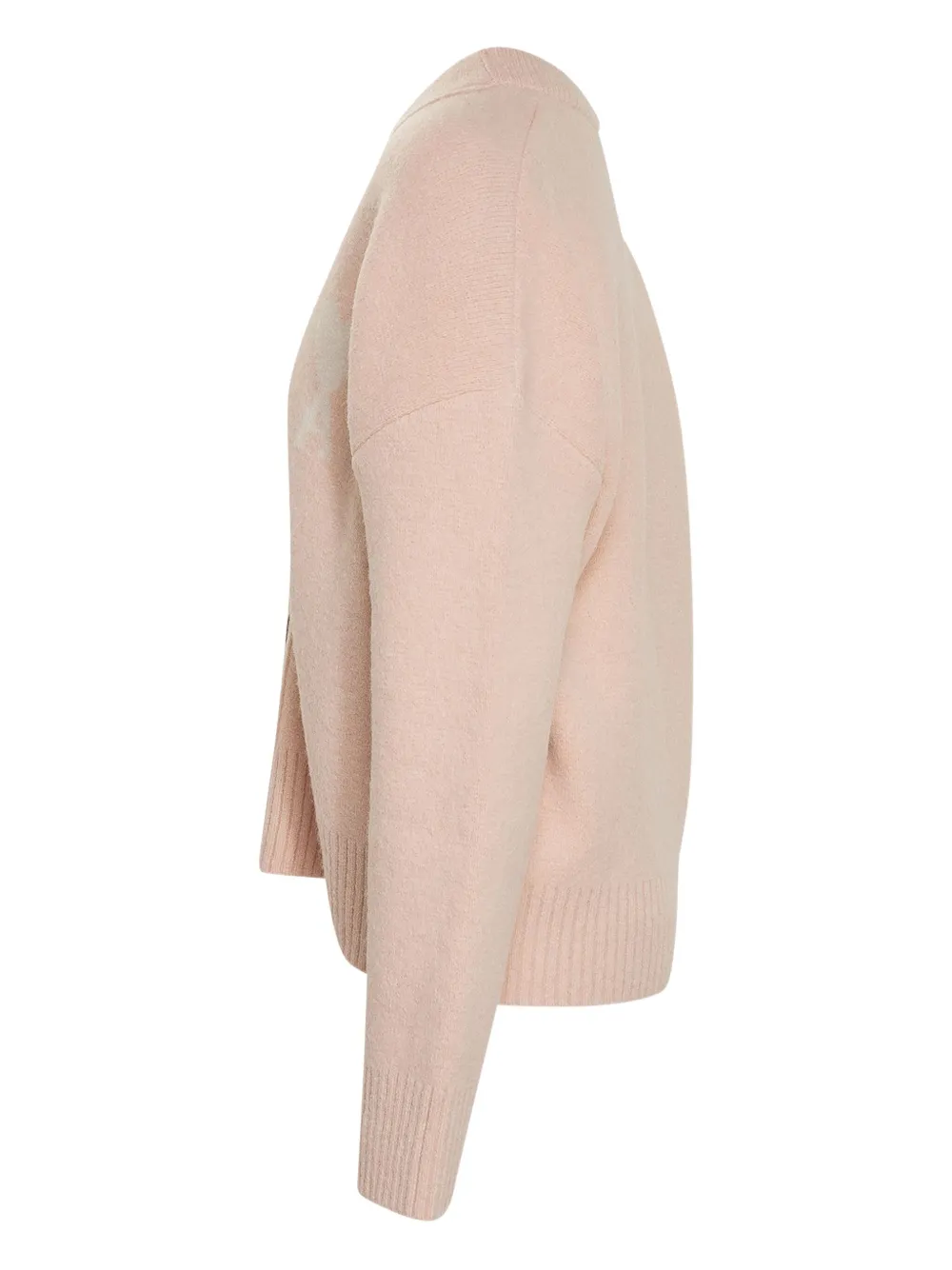 Ami Alexandre Mattiussi Heart-logo Button Cardigan In Pink