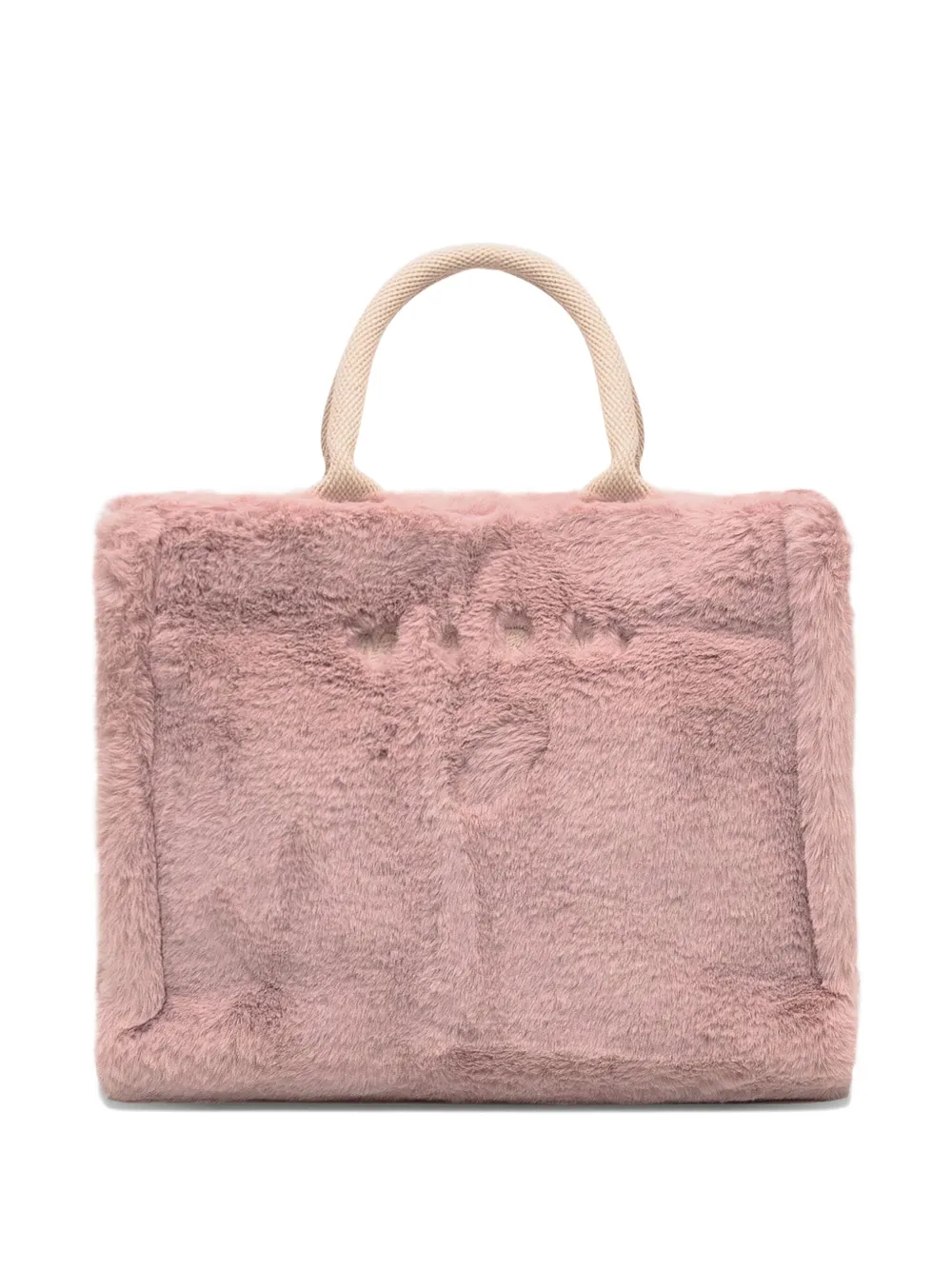 Marni faux-fur tote bag Roze