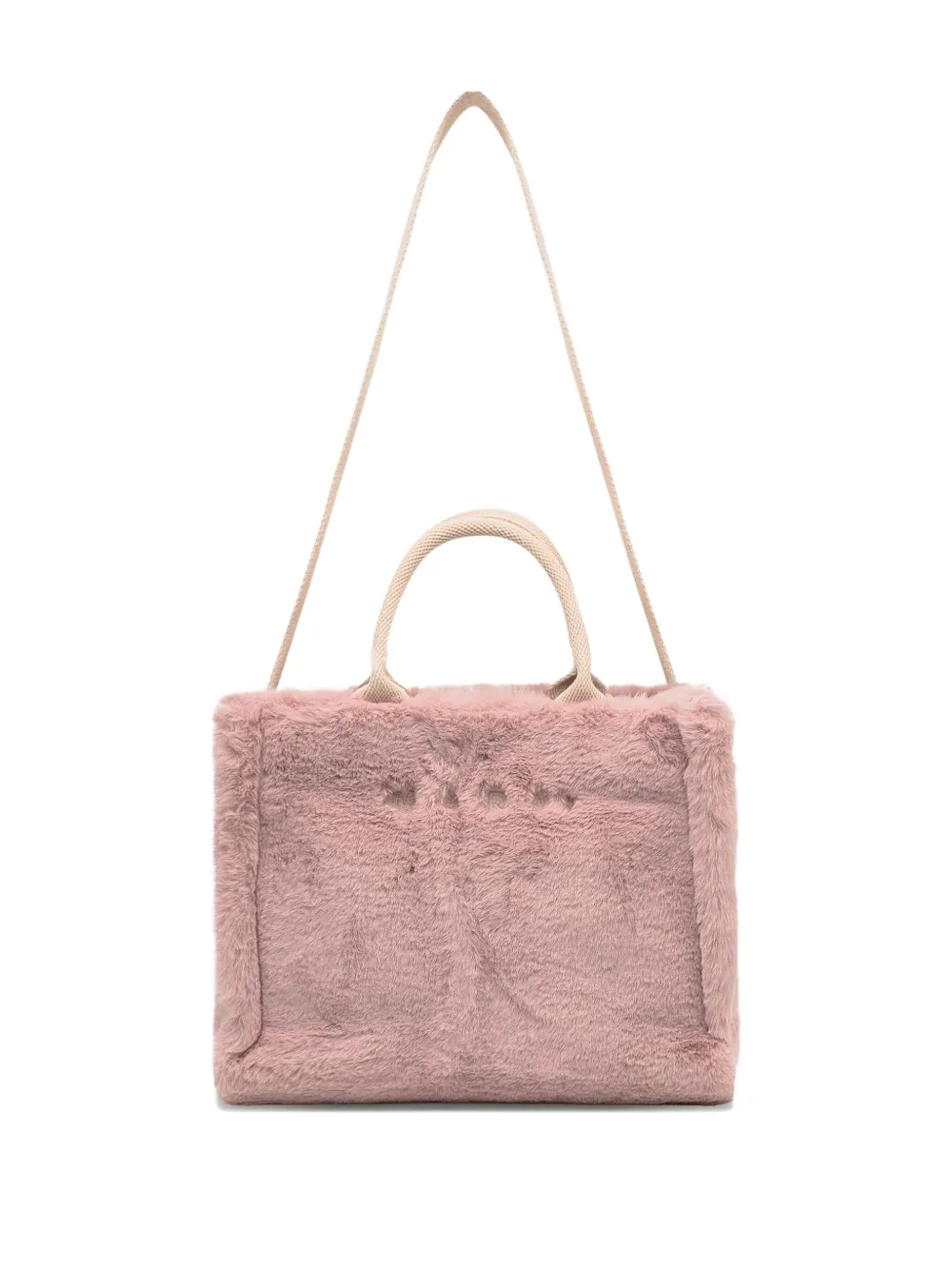 Marni faux-fur tote bag - Roze