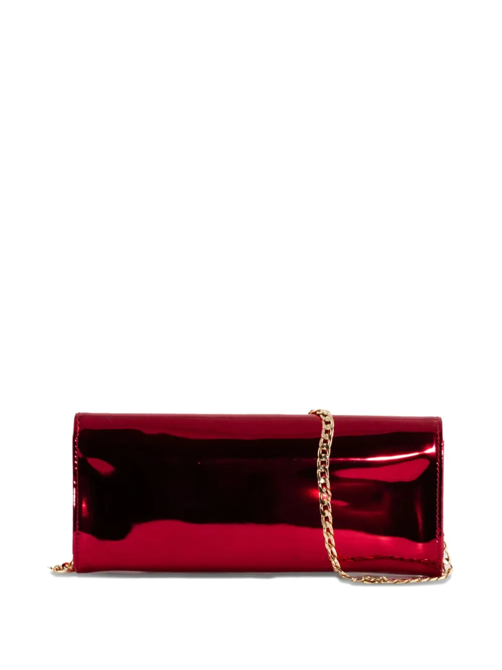 Aldo Castagna mirrored leather clutch - Rood