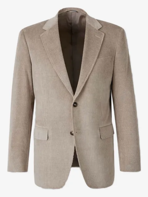 Canali 灯芯绒双扣西装夹克