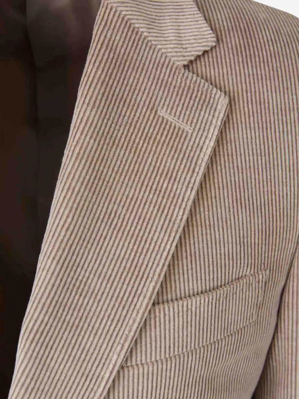 Canali corduroy two-button blazer Beige