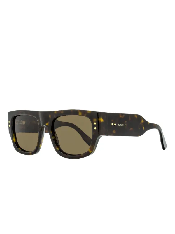 Gucci Eyewear GG1262 rectangular-frame Sunglasses | Brown | FARFETCH