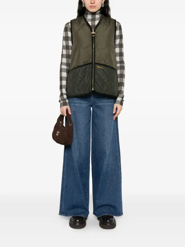 Barbour キルティングベスト グリーン Barbour キルティング ベスト | グリーン | FARFETCH JP