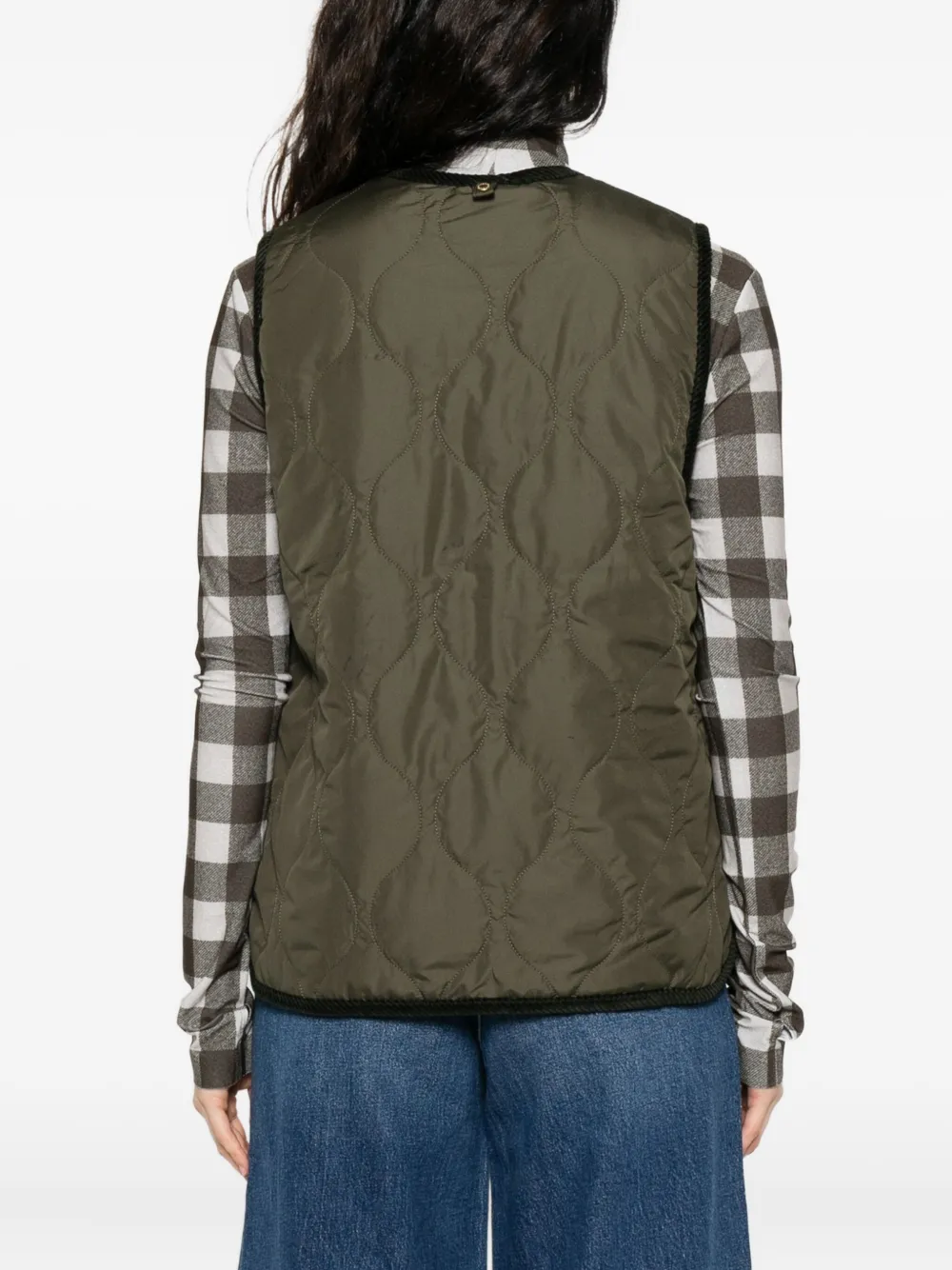 Barbour quilted borg-lined vest Groen