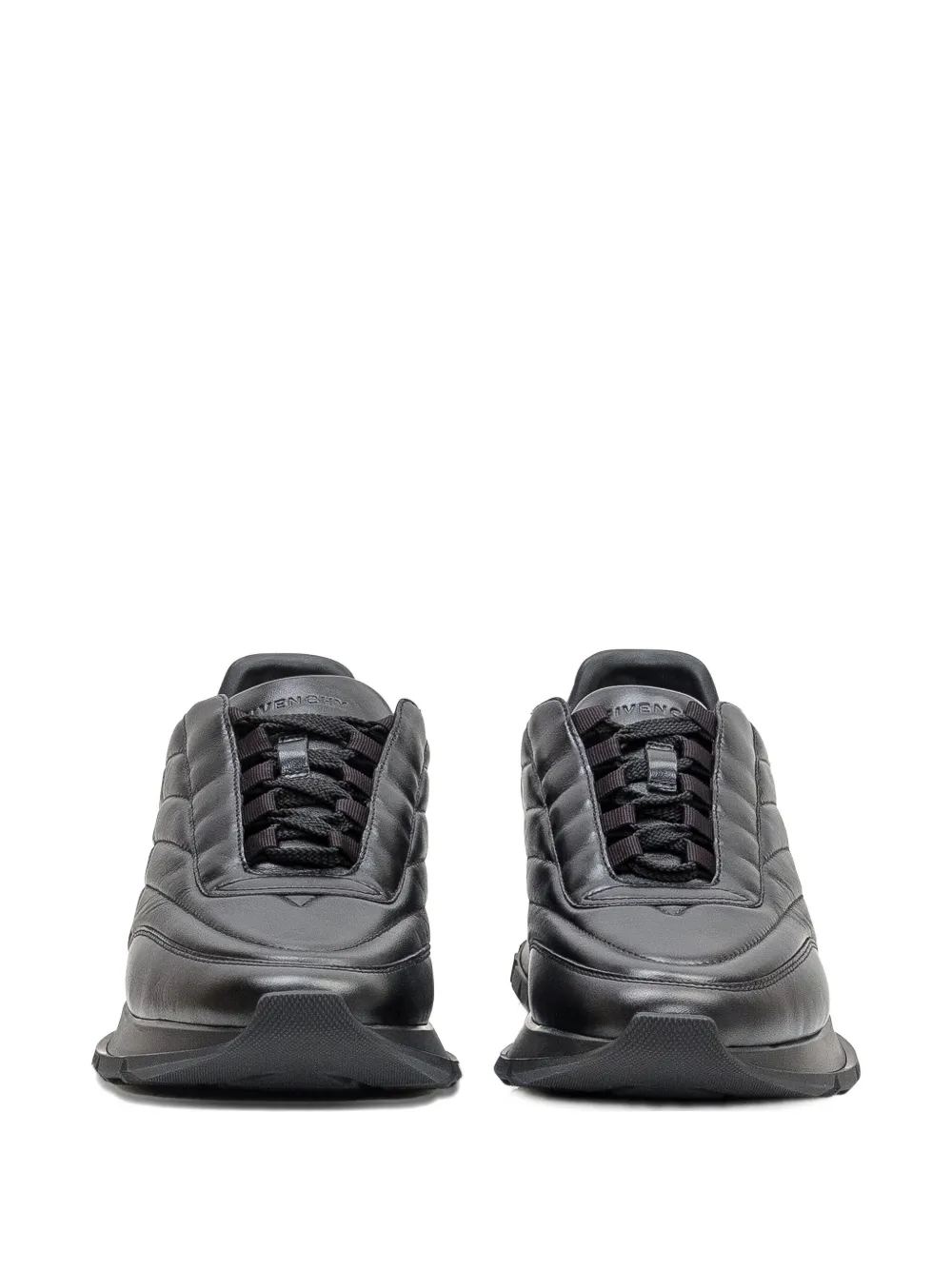 Givenchy quilted-pattern leather sneakers Black