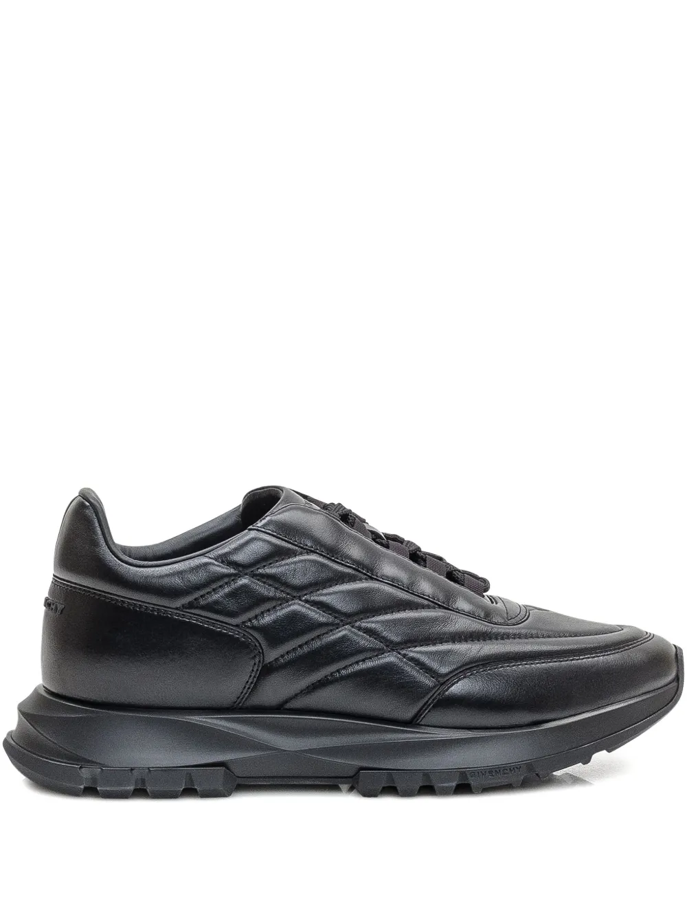 Givenchy quilted-pattern leather sneakers Black