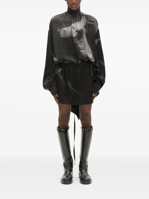 Ann Demeulemeester vestido de seda Doves