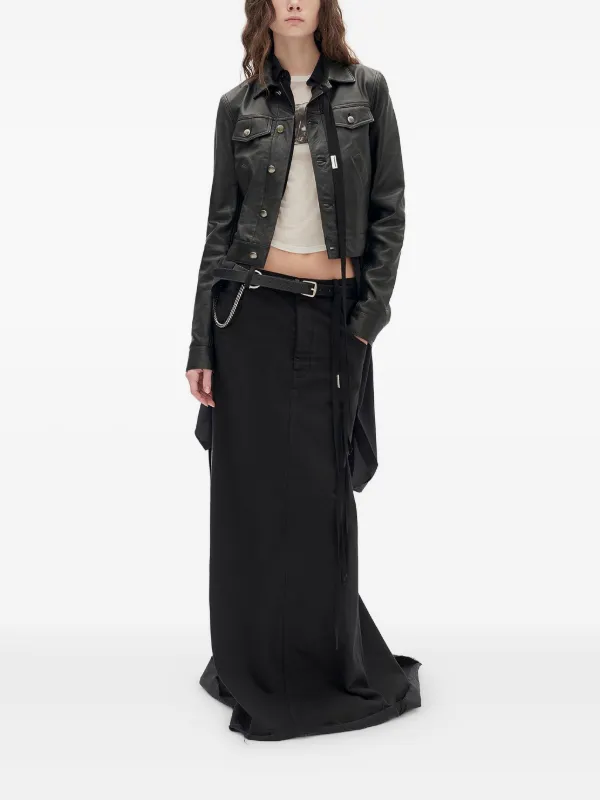 Ann Demeulemeester Structured Leather Jacket | FARFETCH