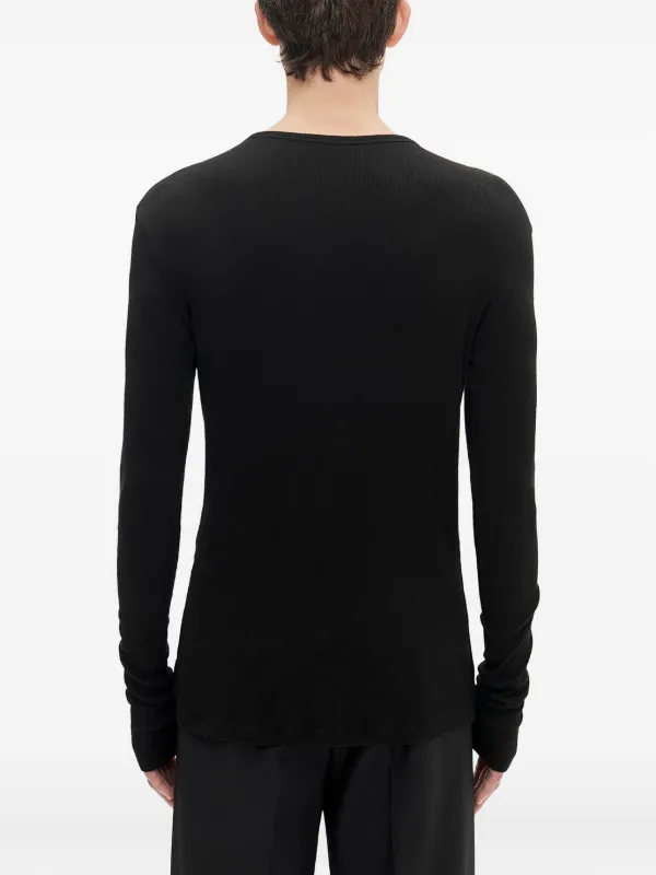 Ann Demeulemeester long-sleeve Ribbed T-shirt | FARFETCH