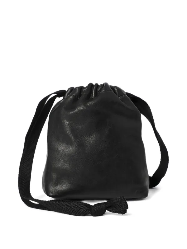 未使用 ANN DEMEULEMEESTER サコッシュ ポシェット レザー 黒 Ann Demeulemeester Gael レザーショルダーバッグ S | ブラック