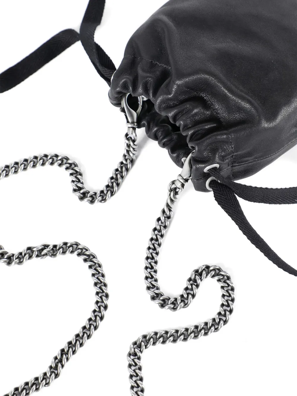 Ann Demeulemeester Small Gael Grained Leather Cross Body Bag In Black
