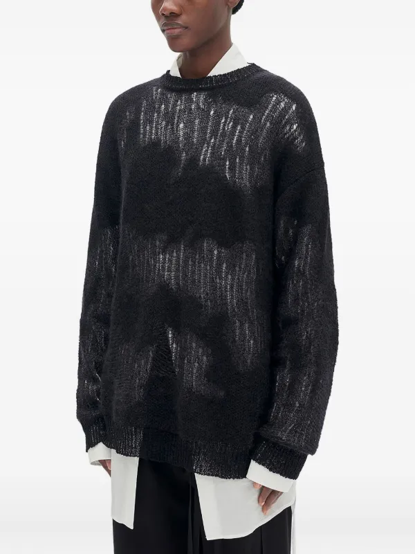 Ann Demeulemeester Lalla Brushed Sweater | Black | FARFETCH