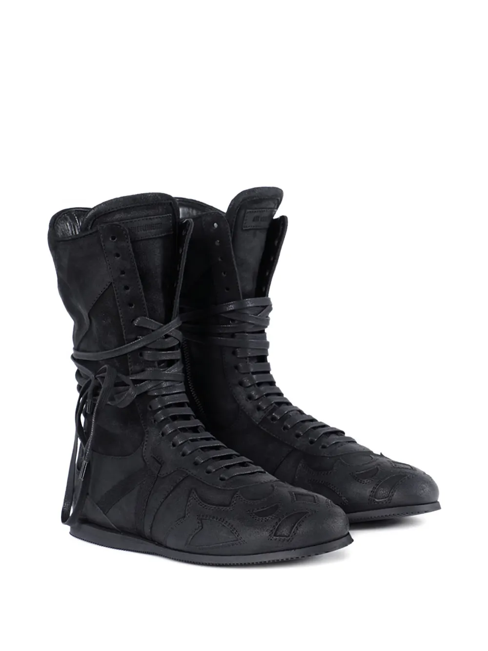 Ann Demeulemeester Palne Suede Lace-up Sneakers In Black