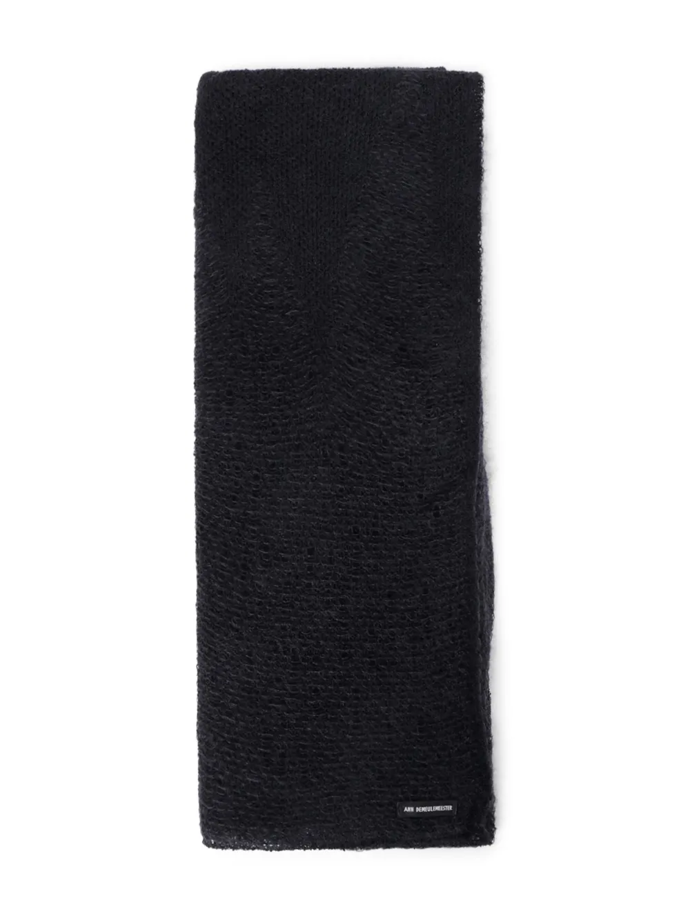 Ann Demeulemeester Tuva knitted scarf | Black | Image 1