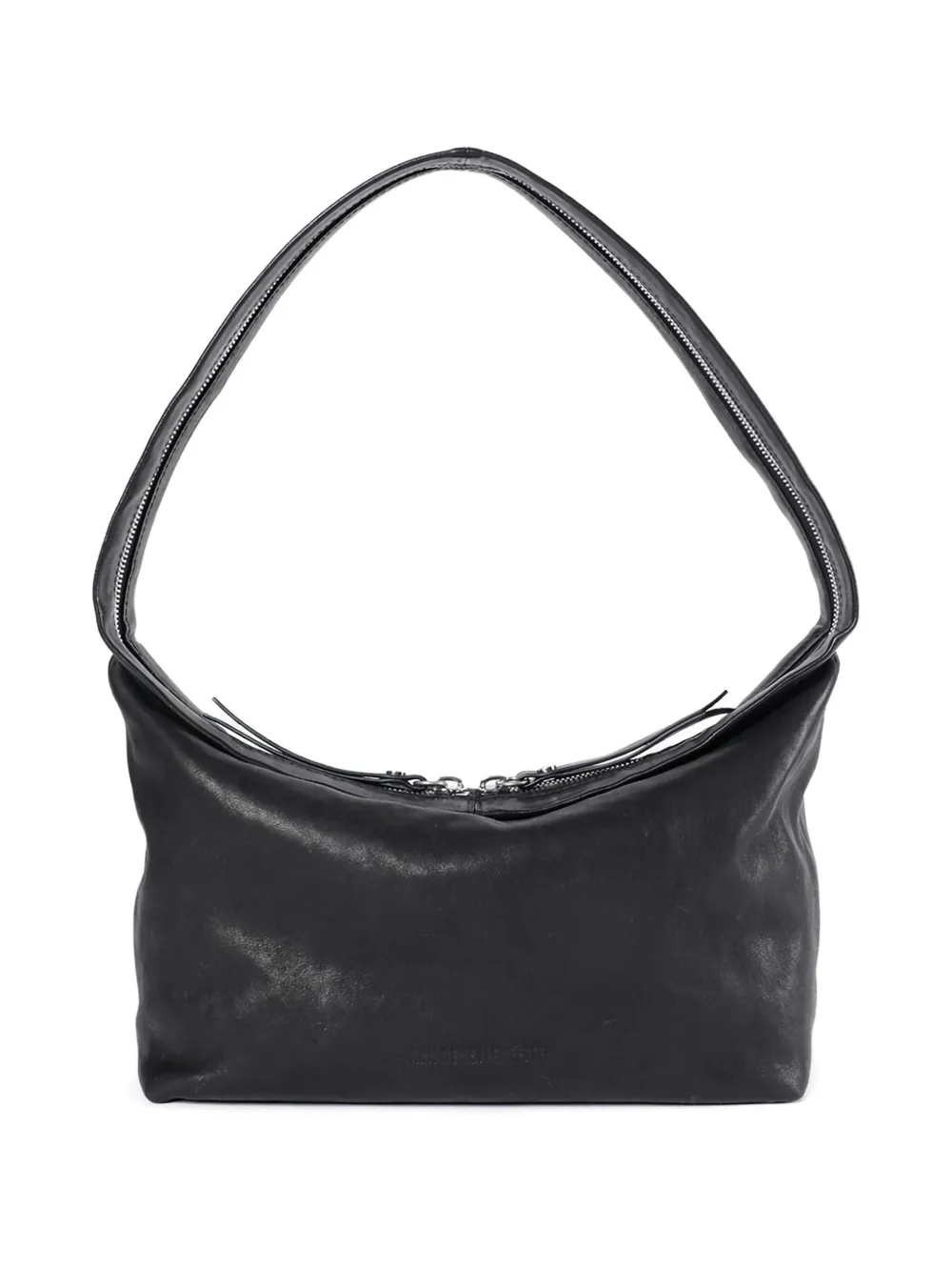 Ann Demeulemeester Lusi Grained Leather Shoulder Bag In Black