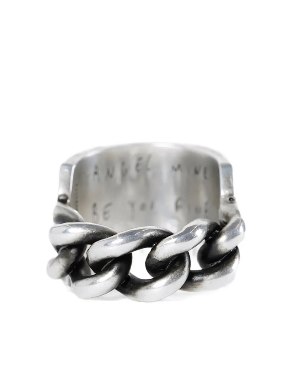 Ann Demeulemeester Ire Quote Chain Bracelet In Silver