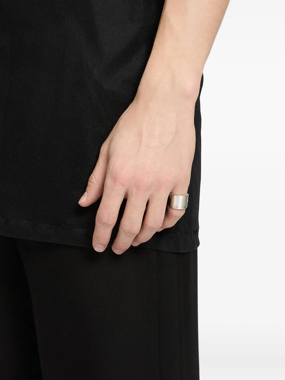 Ann Demeulemeester Ire quote ring - シルバートーン Ann Demeulemeester Ire quote ring - シルバートーン