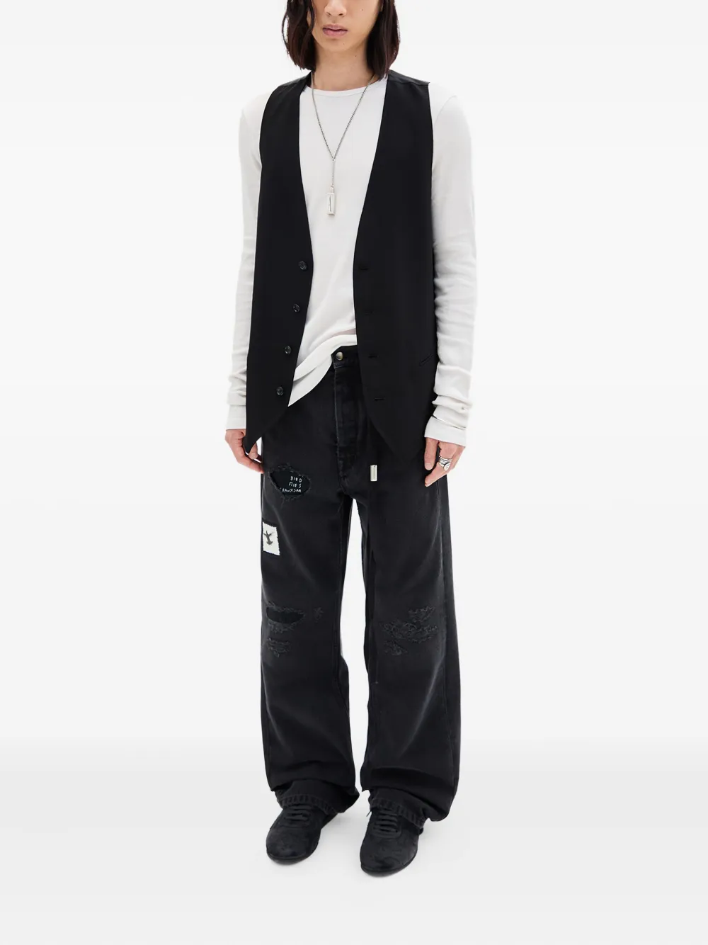 Ann Demeulemeester Greg T-shirt met lange mouwen - Beige