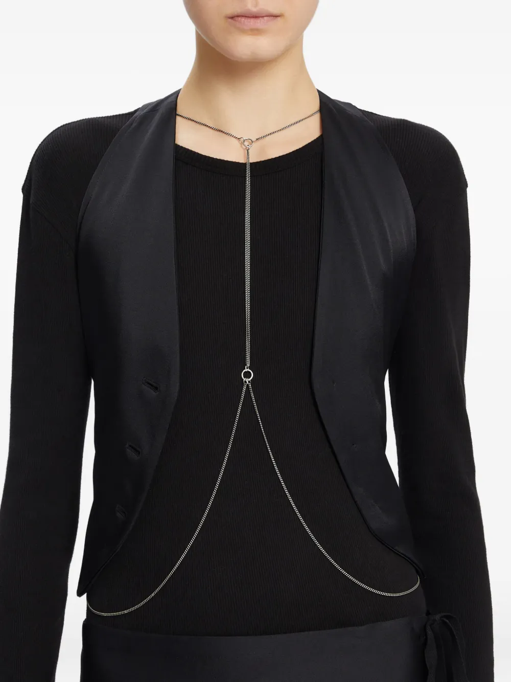 Ann Demeulemeester Adalina Body Chain In Silver