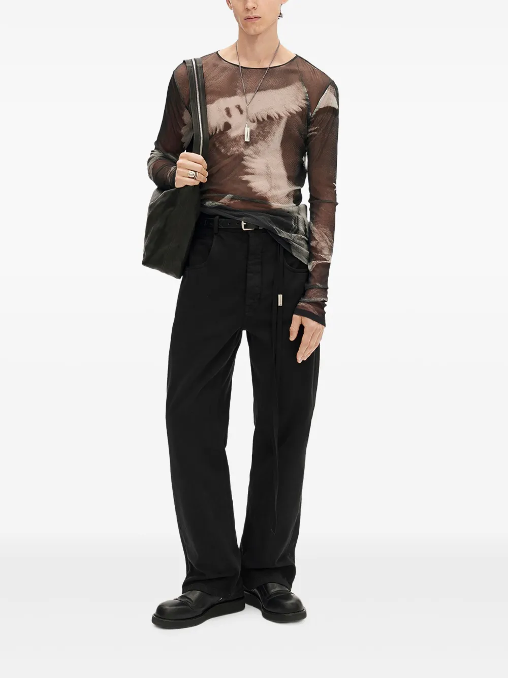 Ann Demeulemeester Langarmshirt mit Greg Doves-Print | T-Shirts | Image 2