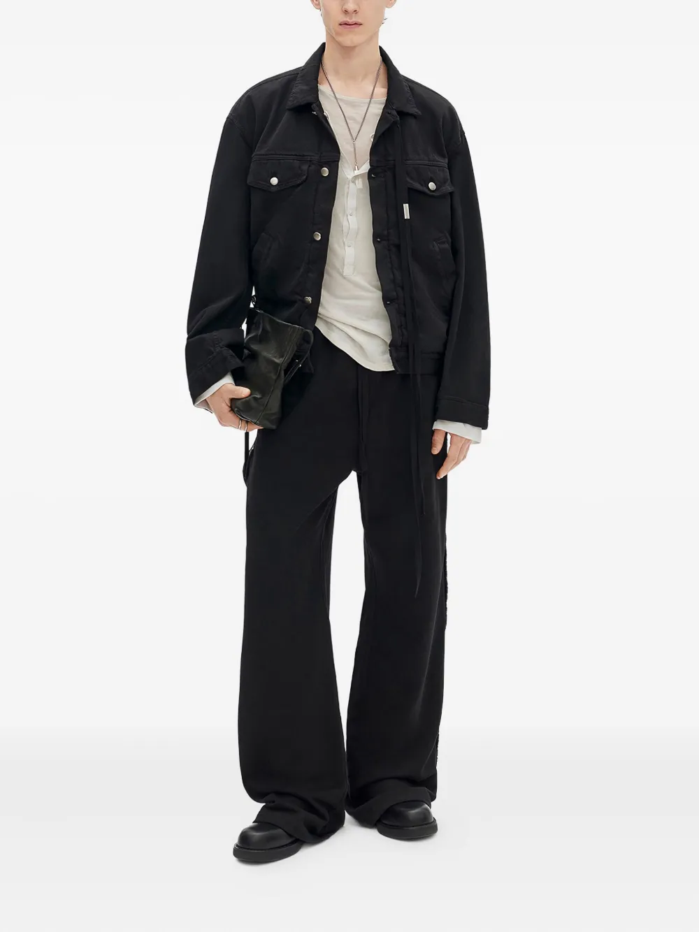 Ann Demeulemeester Leo katoenen jersey top - Beige