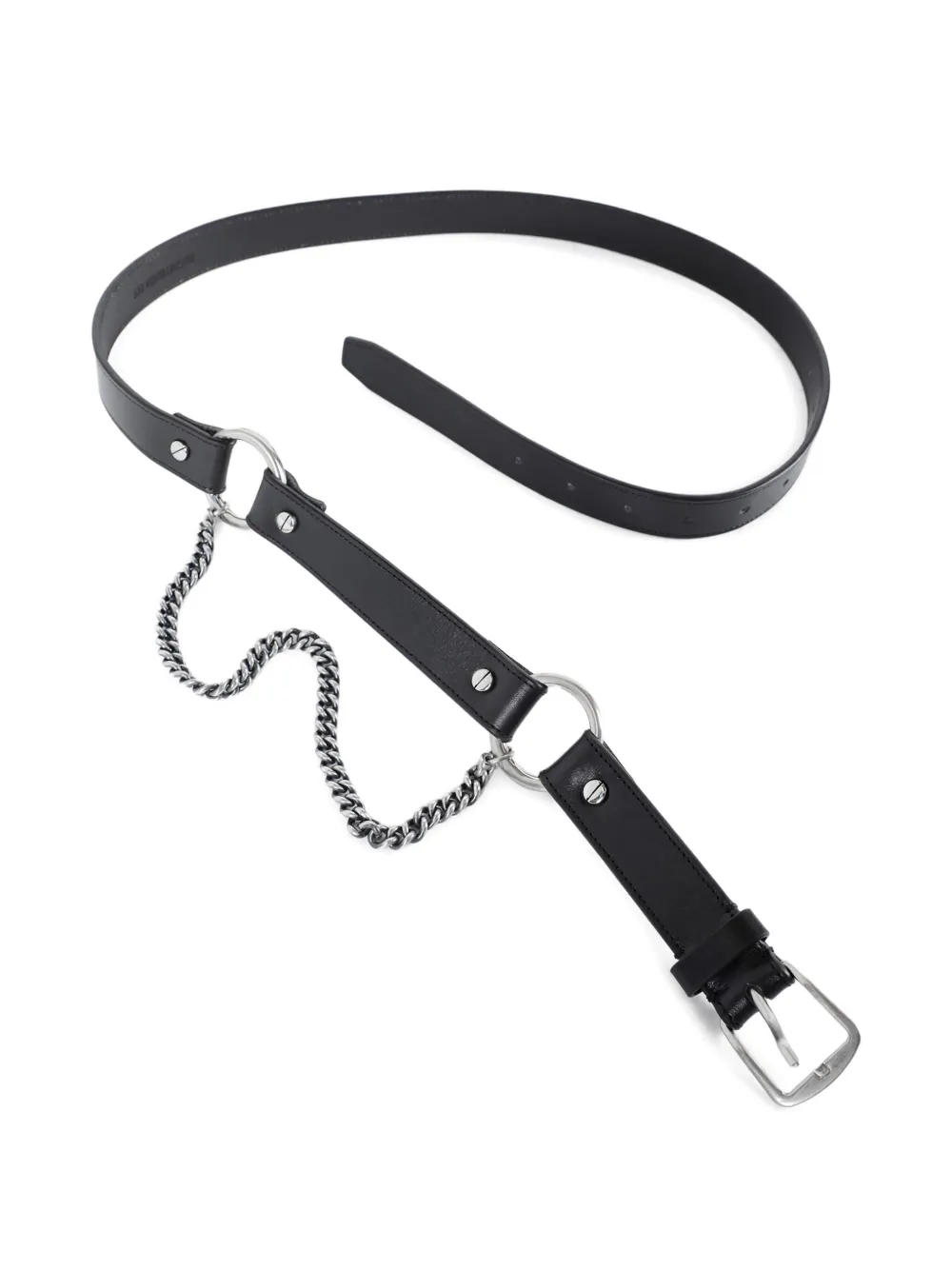 Ann Demeulemeester Dine Leather Belt In Black