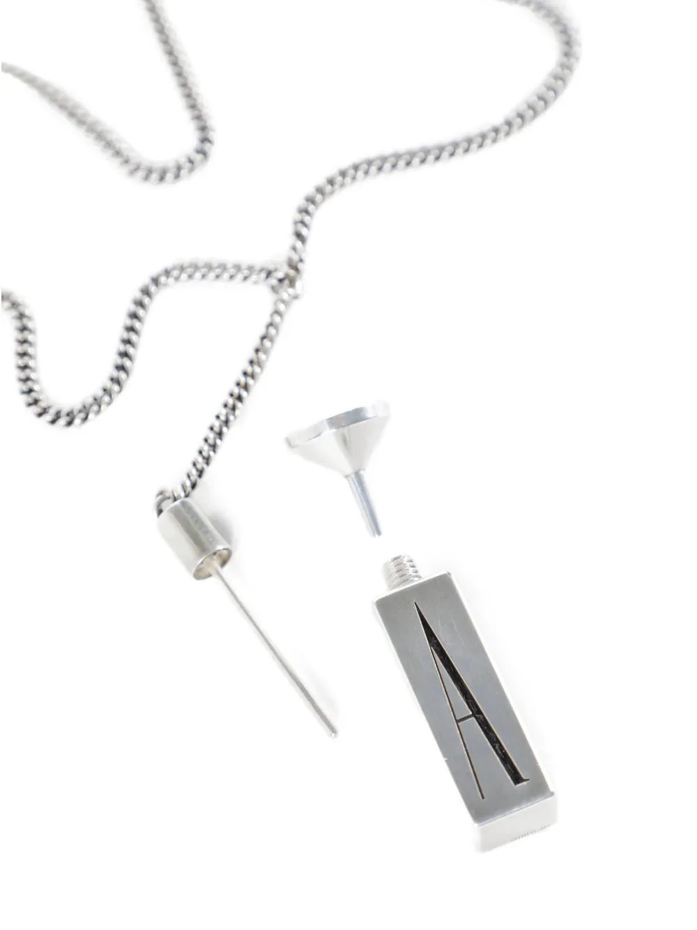  Ann Demeulemeester Paulu Perfume Pendant Necklace - Silver 