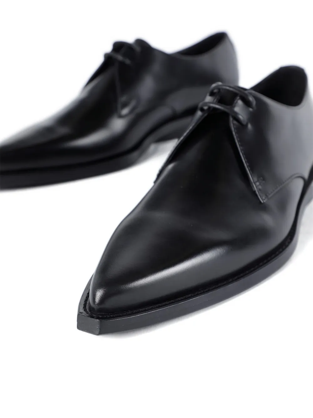 Ann Demeulemeester Falko Pointy Derby Shoes In Black