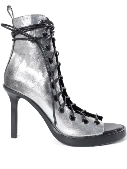 Ann Demeulemeester botas Hilla de piel laminada con agujetas