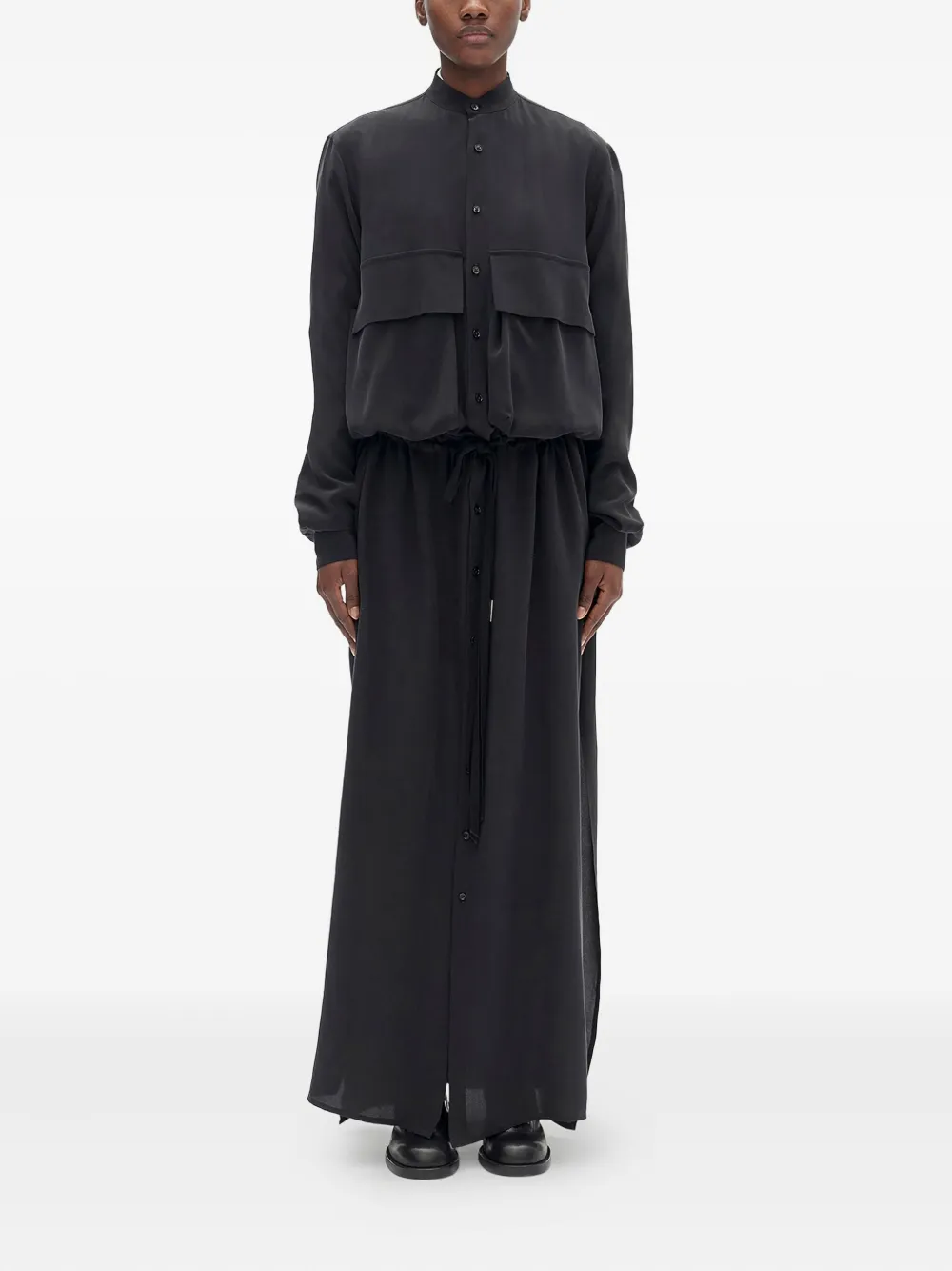 Ann Demeulemeester Olena Wrap Deconstructed Blazer In Black