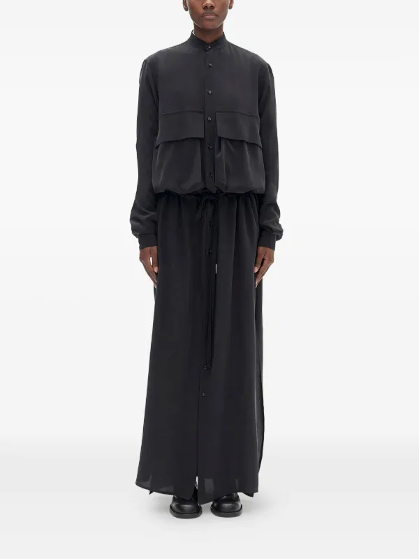 chinese dress ladies Ann Demeulemeester Back Zip Maxi Dress – HUIBEN