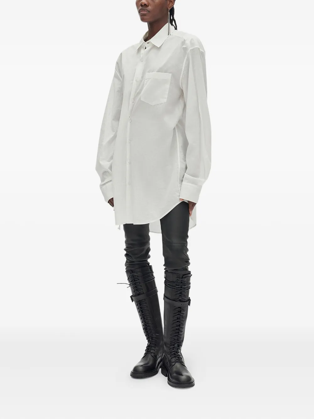 Ann Demeulemeester Elisabeth Pocket Shirt In White