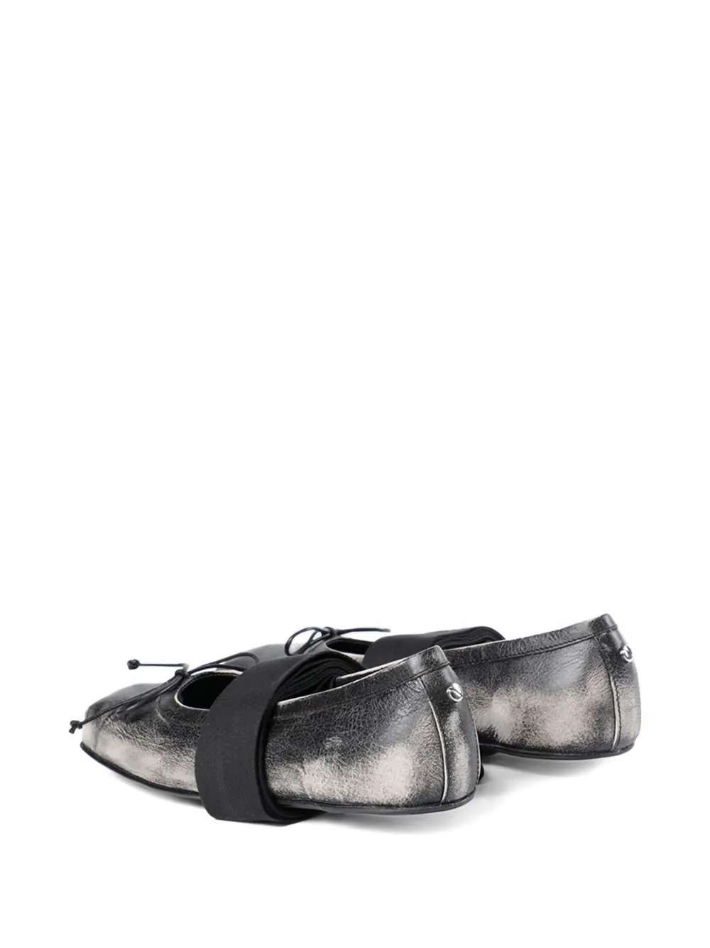Ann Demeulemeester Bow-detailing Ballet Flats In Gray