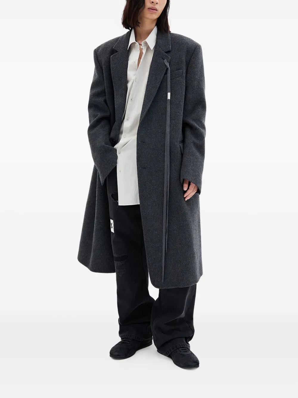 Ann Demeulemeester Ronald distressed jeans - Zwart