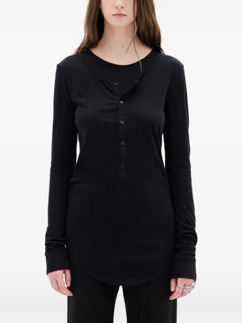 Ann Demeulemeester Vero button-front long-sleeve T-shirt