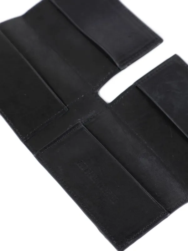 ANN DEMEULEMEESTER 黒 レザー二つ折り財布 Ann Demeulemeester レザー 財布 | ブラック | FARFETCH JP