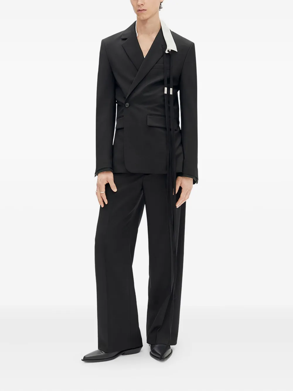 Ann Demeulemeester strap-detail wool blazer | Blazers | Image 2