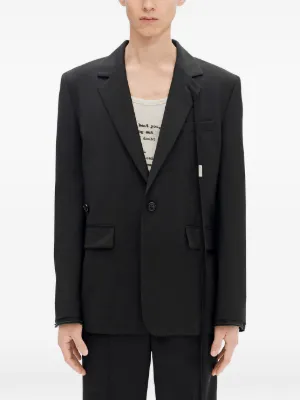 Ann Demeulemeester 希少 シルクサテンダブルブレストジャケット Ann Demeulemeester 希少 シルクサテンダブルブレストジャケット