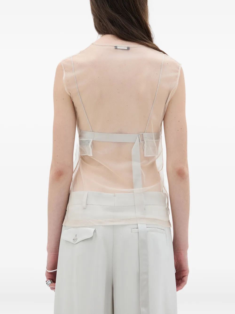 Ann Demeulemeester Up To The Sky Top In Neutral