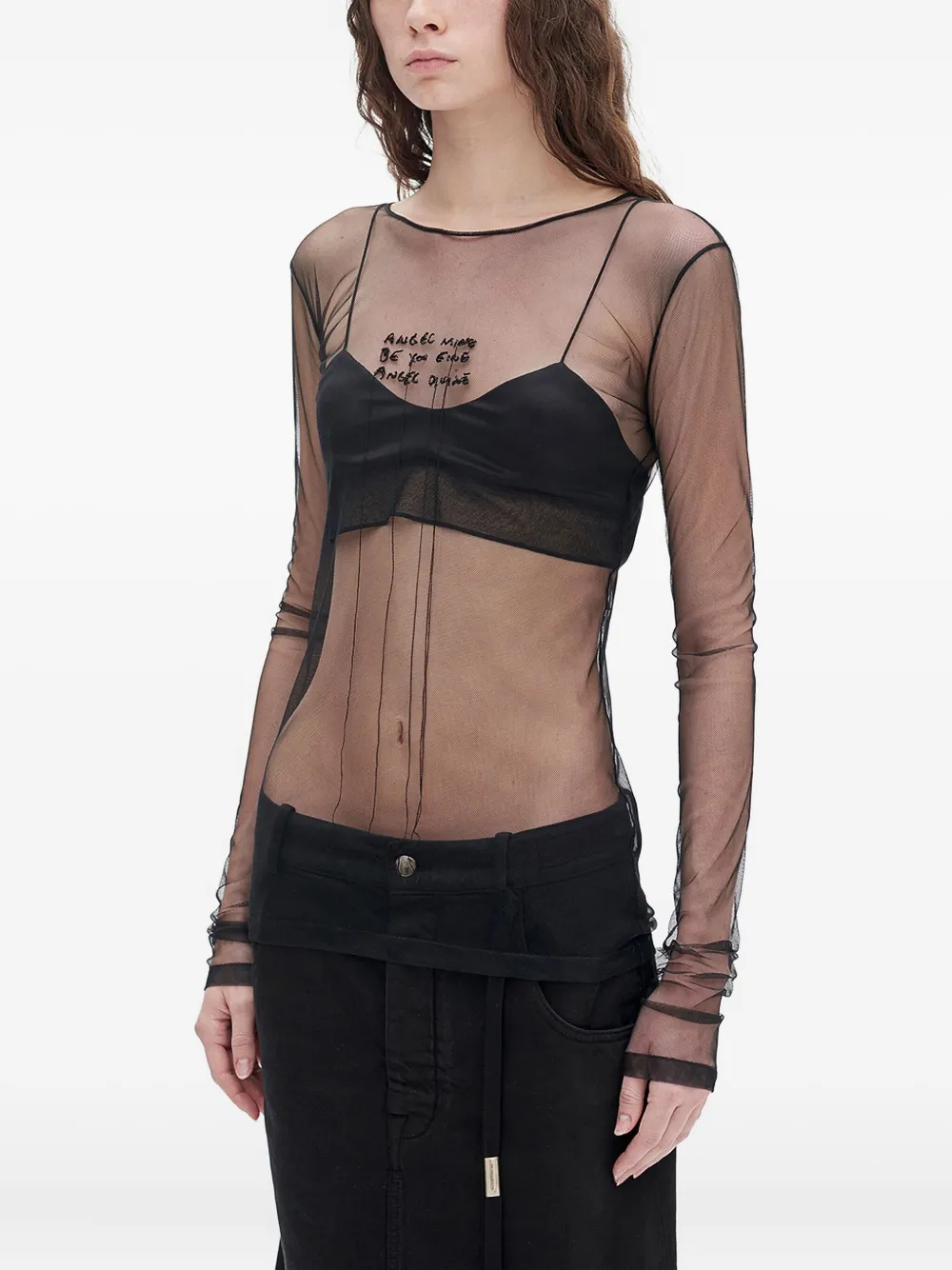 Ann Demeulemeester Long-sleeved T-shirt In Black