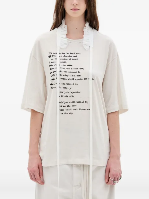 Ann Demeulemeester text-print crew-neck t-shirt