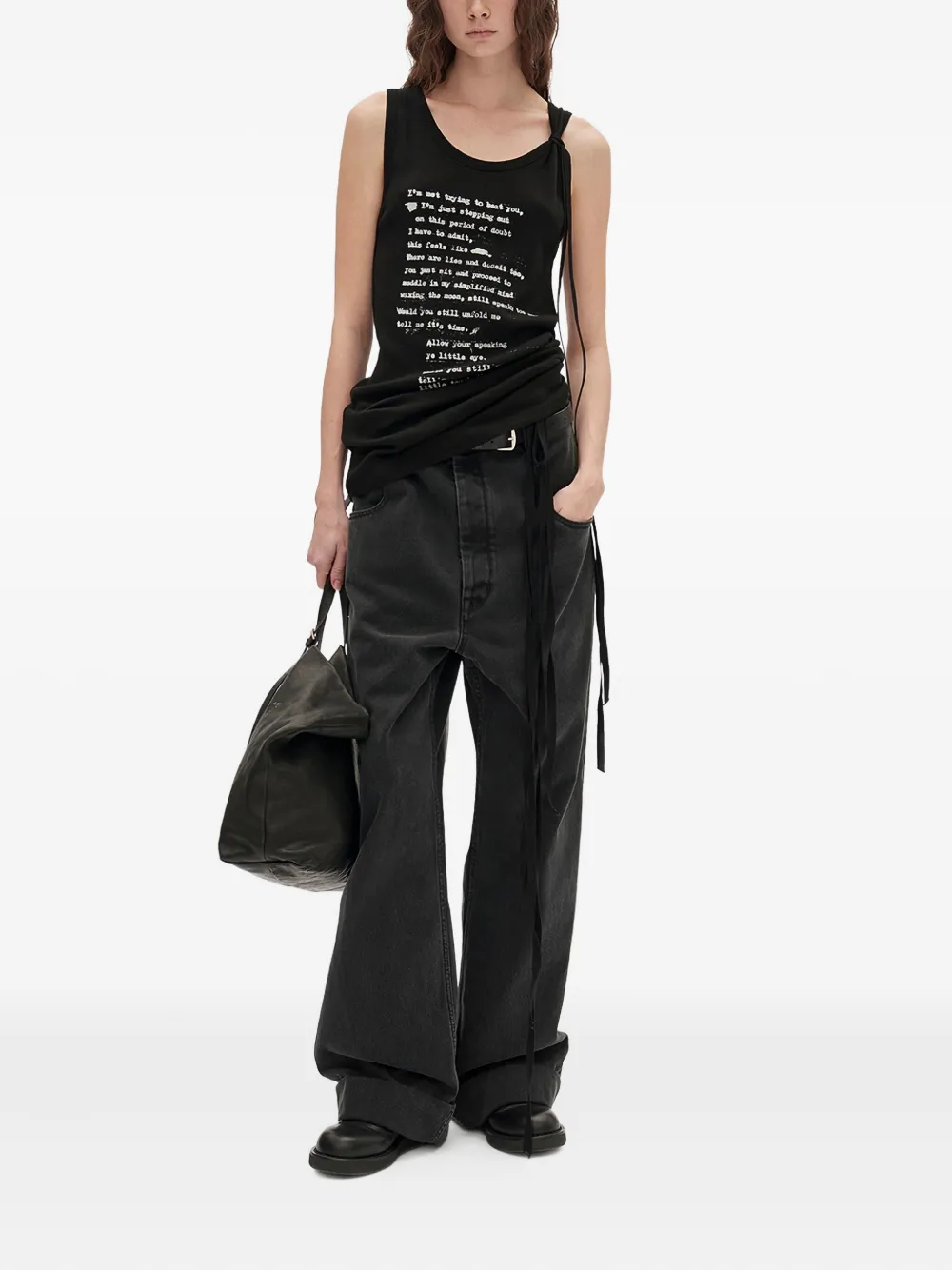 Ann Demeulemeester rib-knit cotton top | Vests & Tank Tops | Image 2