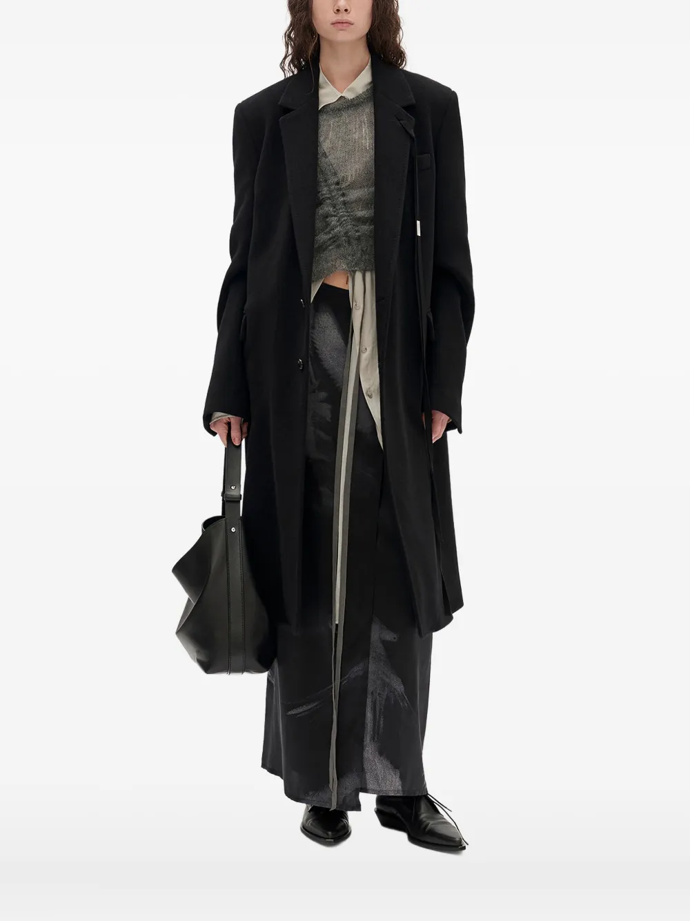 Ann Demeulemeester Viv High Comfort Tailored Coat In Multi