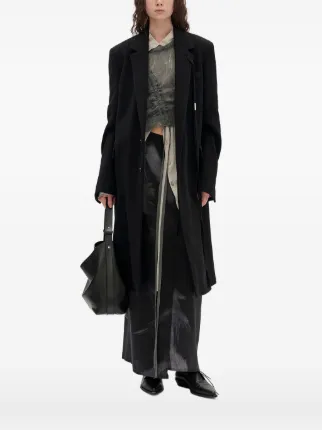 ANN DEMEULEMEESTER カシミヤ混ウールモッズコート ブラックS ANN DEMEULEMEESTER ブラックモッズコート XXS - メルカリ