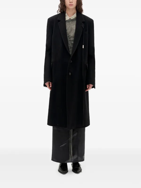 Ann Demeulemeester Viv コート | ブラック | FARFETCH JP