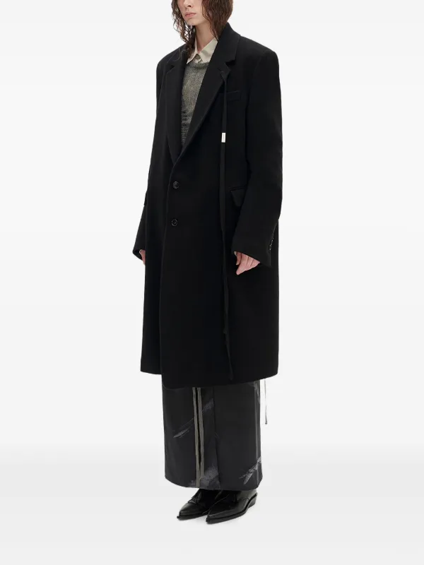 Ann Demeulemeester Viv コート | ブラック | FARFETCH JP