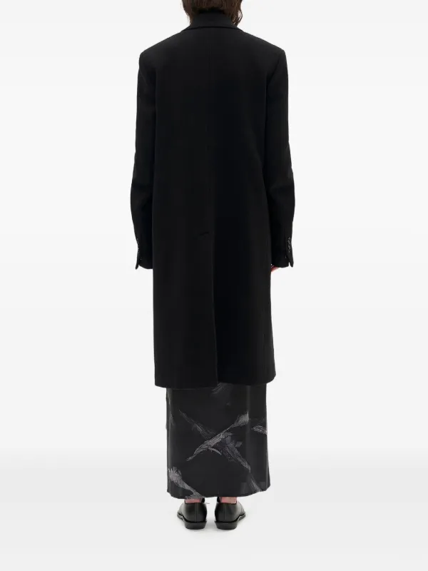 Ann Demeulemeester Viv wool-cashmere Coat | Black | FARFETCH JO